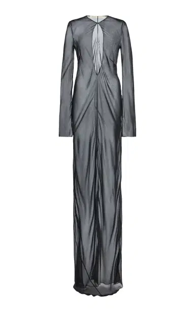 COLLEEN ALLEN Keyhole Silk Chiffon Maxi Dress | Thumbnail 1 COLLEEN ALLEN Keyhole Silk Chiffon Maxi Dress | Thumbnail 1