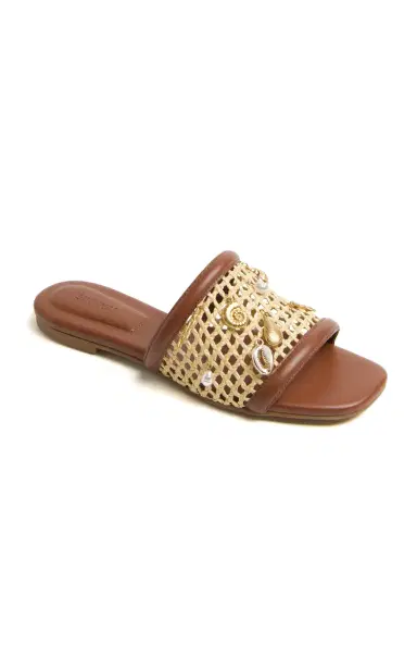 Simkhai Caspian Raffia Netted Sandals | Thumbnail 4 Simkhai Caspian Raffia Netted Sandals | Thumbnail 4