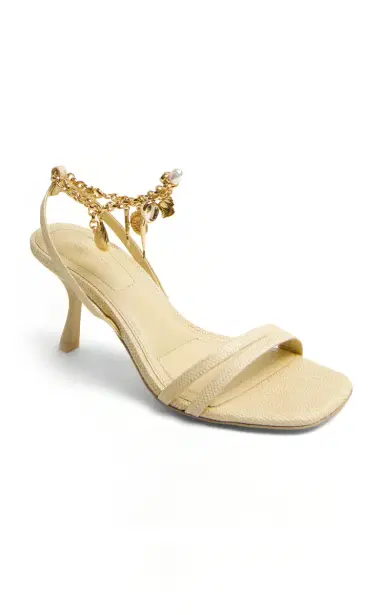 Simkhai Caspian Raffia Strappy Heels | Thumbnail 3 Simkhai Caspian Raffia Strappy Heels | Thumbnail 3