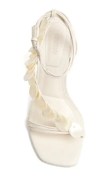Simkhai Elin Shell Beaded Strappy Heels | Thumbnail 3 Simkhai Elin Shell Beaded Strappy Heels | Thumbnail 3