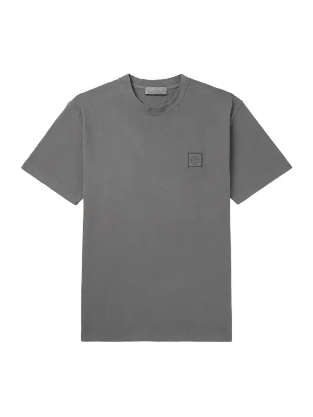 STONE ISLAND GHOST Logo-Appliquéd Cotton-Jersey T-Shirt - Men STONE ISLAND GHOST Logo-Appliquéd Cotton-Jersey T-Shirt - Men
