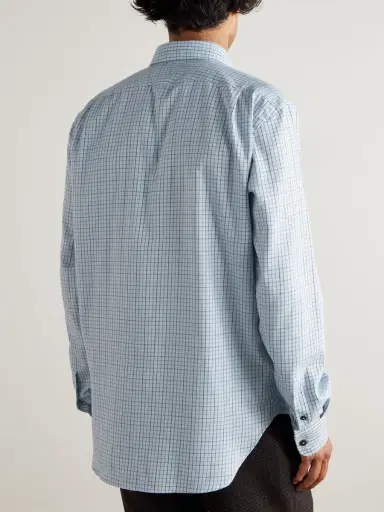 Purdey Checked Cotton and Cashmere-Blend Shirt - Men | Thumbnail 4