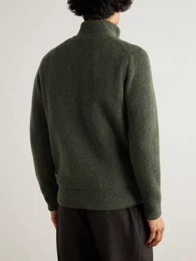 Purdey Orkney Ribbed-Knit Wool Zip-Up Cardigan - Men | Thumbnail 4 Purdey Orkney Ribbed-Knit Wool Zip-Up Cardigan - Men | Thumbnail 4