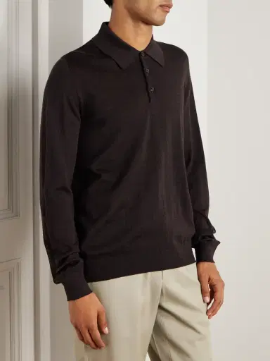 Purdey Wool Polo Shirt - Men | Thumbnail 3 Purdey Wool Polo Shirt - Men | Thumbnail 3