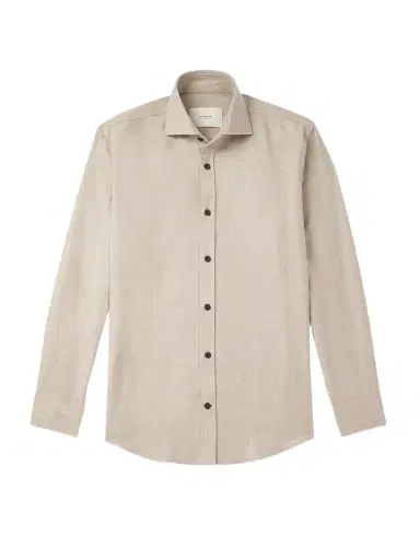 Purdey Cutaway-Collar Wool and Cashmere-Blend Shirt - Men | Thumbnail 1 Purdey Cutaway-Collar Wool and Cashmere-Blend Shirt - Men | Thumbnail 1