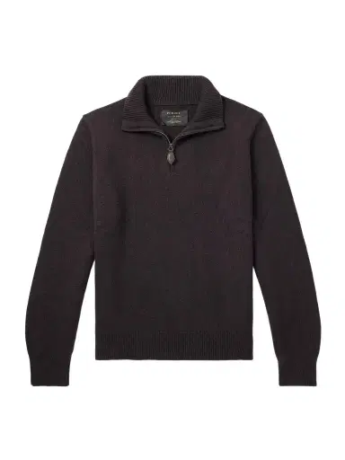 Purdey Hertford Wool Half-Zip Sweater - Men | Thumbnail 1 Purdey Hertford Wool Half-Zip Sweater - Men | Thumbnail 1