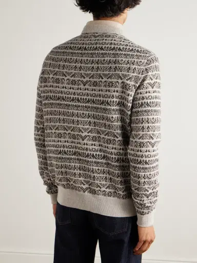 Purdey Vigo Slim-Fit Fair Isle Wool Sweater - Men | Thumbnail 4