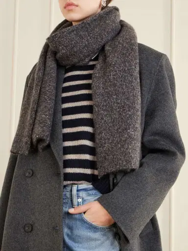 Johnstons of Elgin Brushed Cashmere And Silk-blend Scarf | Thumbnail 3 Johnstons of Elgin Brushed Cashmere And Silk-blend Scarf | Thumbnail 3