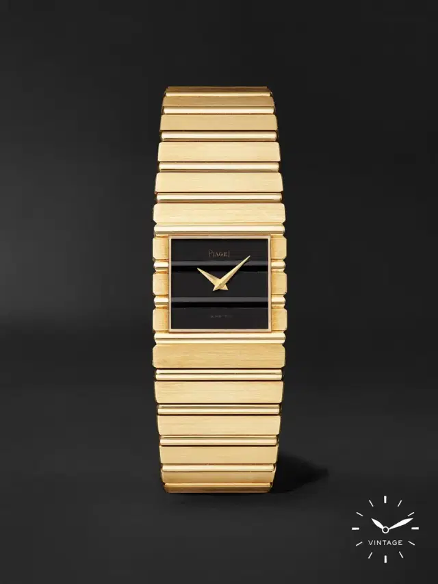 Windsor Pre-Owned 1980 Piaget Polo 25mm 18-Karat Gold and Onyx Watch, Ref. No. 7131 C701 - Men