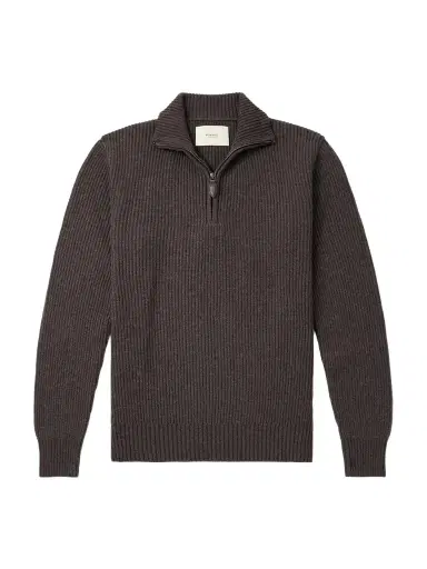 Purdey Clifford Ribbed Wool and Cashmere-Blend Half-Zip Sweater - Men | Thumbnail 1 Purdey Clifford Ribbed Wool and Cashmere-Blend Half-Zip Sweater - Men | Thumbnail 1