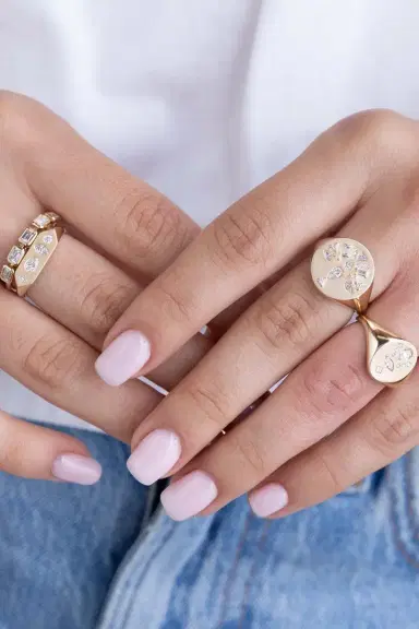 Zoë Chicco Diamond Mosaic Elongated Hexagon Signet Ring | Thumbnail 2