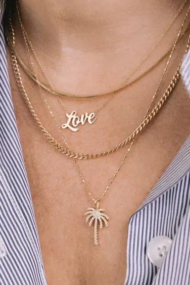 Zoë Chicco Diamond Palm Tree Pendant Necklace | Thumbnail 2