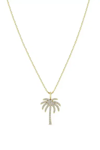 Zoë Chicco Diamond Palm Tree Pendant Necklace | Thumbnail 1