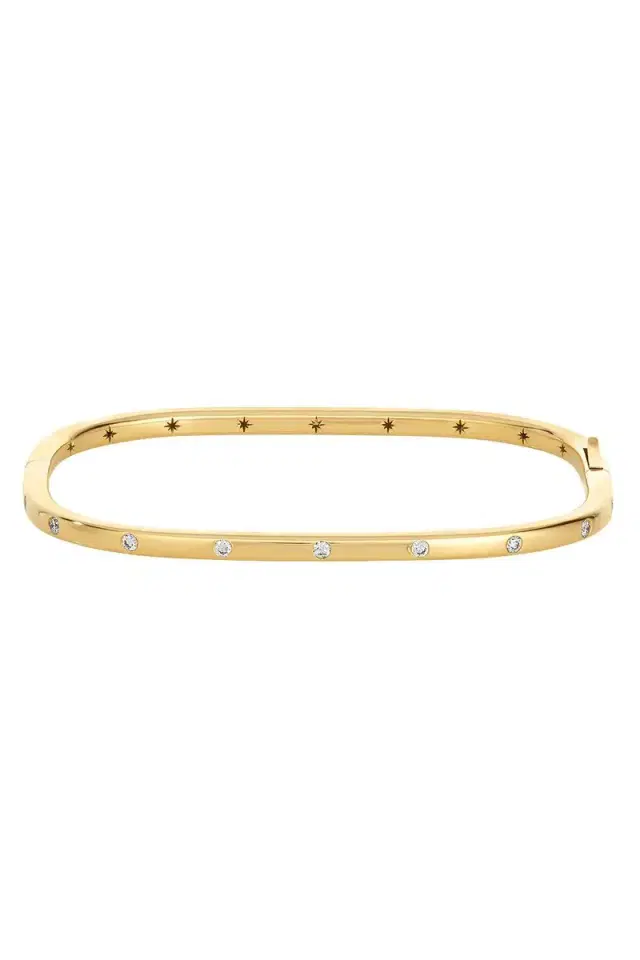 MORITZ GLIK Diamond Petite Stacking Bangle Bracelet