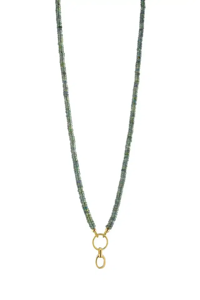 MONICA RICH KOSANN Green Sapphire Design Your Own Charm Chain Necklace