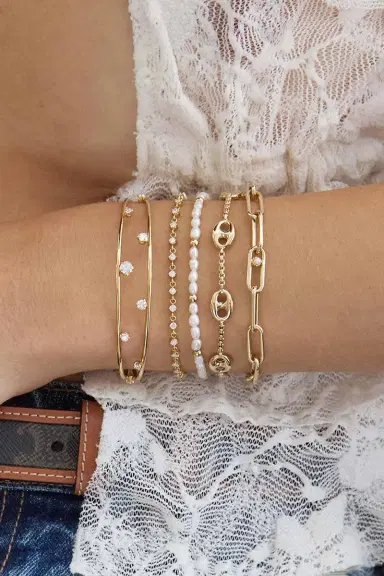 Zoë Chicco Large 5 Mariner Link Station Box Chain Bracelet | Thumbnail 2