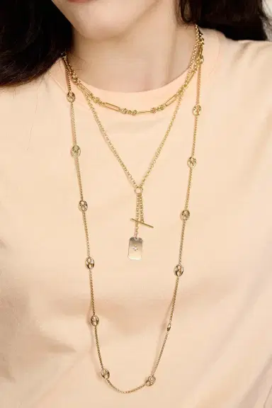 Zoë Chicco Large Mariner Link Station Box Chain Necklace | Thumbnail 2