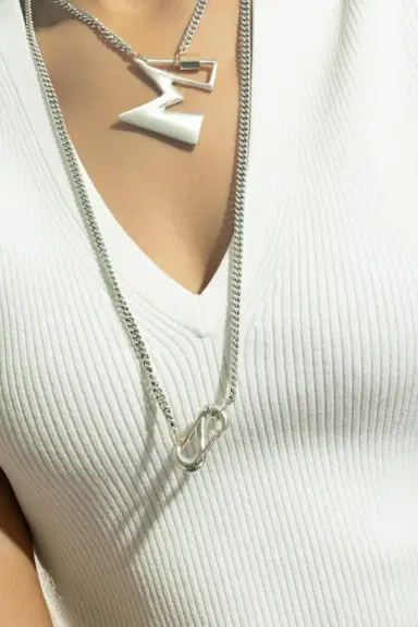 Marla Aaron Mixed Metal Heavy Curb Chain Necklace | Thumbnail 3 Marla Aaron Mixed Metal Heavy Curb Chain Necklace | Thumbnail 3