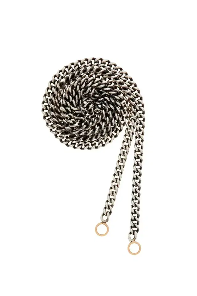 Marla Aaron Mixed Metal Heavy Curb Chain Necklace