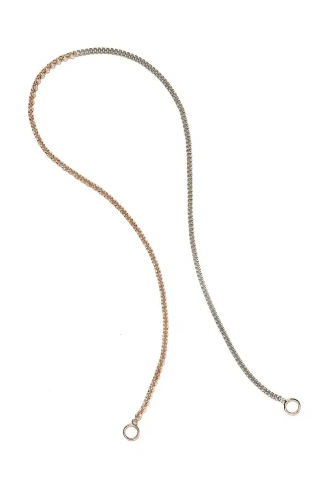 Marla Aaron Mixed Up Half And Half Chain Necklace