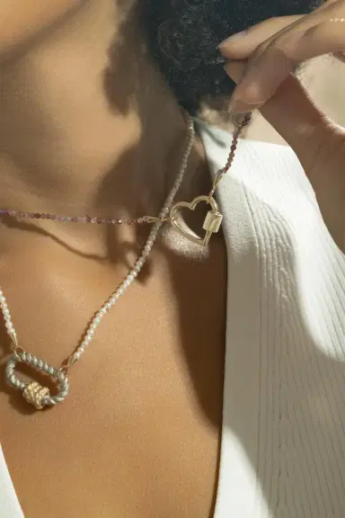 Marla Aaron Pink Spinel Itty Bitty Strand Necklace | Thumbnail 2 Marla Aaron Pink Spinel Itty Bitty Strand Necklace | Thumbnail 2