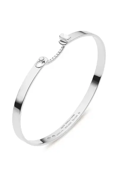 NOUVEL HERITAGE White Gold Diamond Dinner Date Mood Bangle | Thumbnail 1