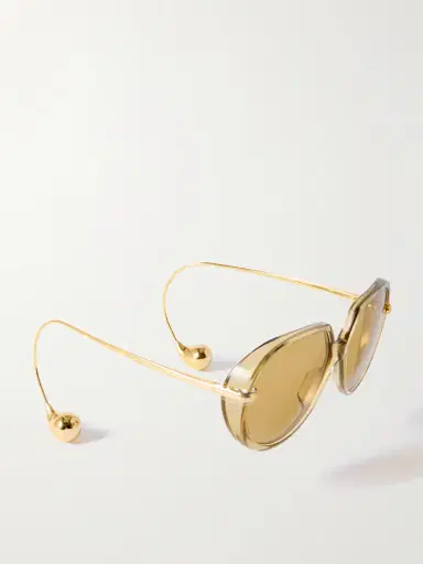 Bottega Veneta Eyewear Drop Round-frame Acetate And Gold-tone Sunglasses | Thumbnail 3 Bottega Veneta Eyewear Drop Round-frame Acetate And Gold-tone Sunglasses | Thumbnail 3