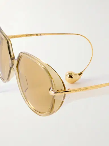 Bottega Veneta Eyewear Drop Round-frame Acetate And Gold-tone Sunglasses | Thumbnail 4 Bottega Veneta Eyewear Drop Round-frame Acetate And Gold-tone Sunglasses | Thumbnail 4