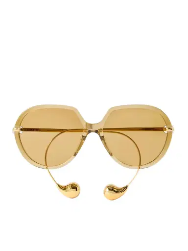 Bottega Veneta Eyewear Drop Round-frame Acetate And Gold-tone Sunglasses | Thumbnail 1 Bottega Veneta Eyewear Drop Round-frame Acetate And Gold-tone Sunglasses | Thumbnail 1