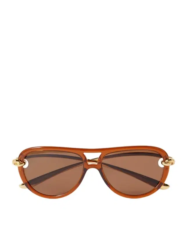 New Knot Aviator-style Acetate And Gold-tone Sunglasses