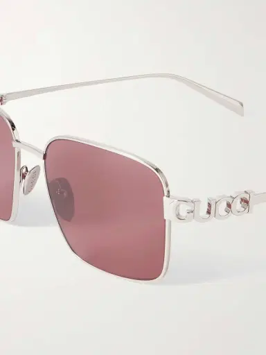 Gucci Eyewear Square-frame Silver-tone Sunglasses | Thumbnail 4