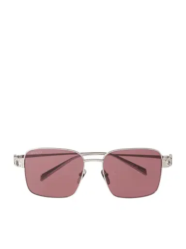 Gucci Eyewear Square-frame Silver-tone Sunglasses | Thumbnail 1
