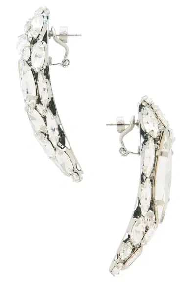 AREA Crystal Cluster Triangle Earrings | Thumbnail 2