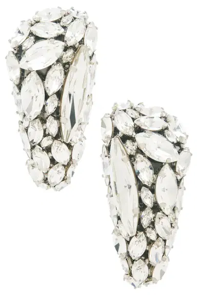 AREA Crystal Cluster Triangle Earrings | Thumbnail 1