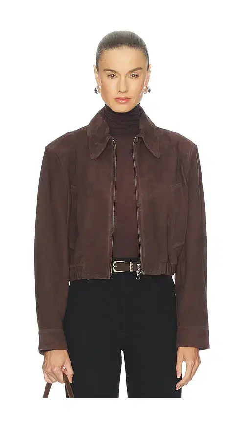 Nahlia Cropped Suede Jacket