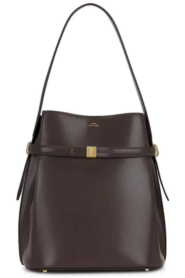 Toteme Belted Leather Bucket Bag