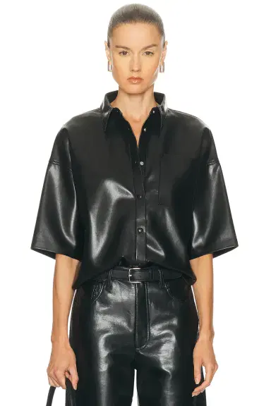 Citizens of Humanity Frances Cropped Cape Button Up | Thumbnail 3 Citizens of Humanity Frances Cropped Cape Button Up | Thumbnail 3