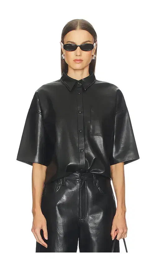 Frances Cropped Cape Button Up