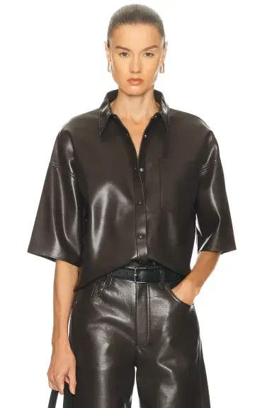 Citizens of Humanity Frances Cropped Cape Button Up | Thumbnail 3 Citizens of Humanity Frances Cropped Cape Button Up | Thumbnail 3