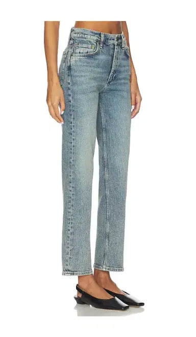 Rag & Bone Harlow Mid-Rise Ankle Straight Jeans | Thumbnail 2