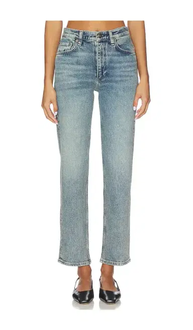Rag & Bone Harlow Mid-Rise Ankle Straight Jeans | Thumbnail 1