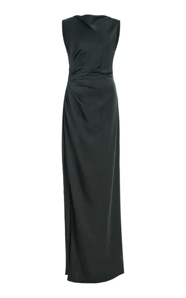 Ruched Satin Gown
