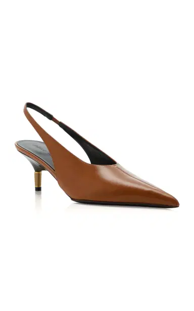 Khaite Bella Leather Slingback Pumps | Thumbnail 6