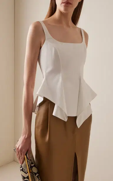 Khaite Loa Cotton Peplum Top | Thumbnail 3 Khaite Loa Cotton Peplum Top | Thumbnail 3