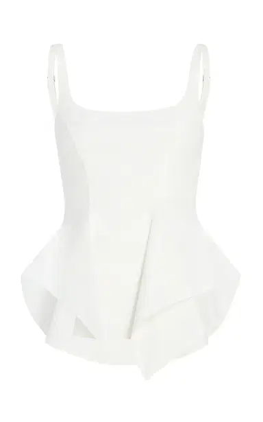 Khaite Loa Cotton Peplum Top | Thumbnail 1 Khaite Loa Cotton Peplum Top | Thumbnail 1