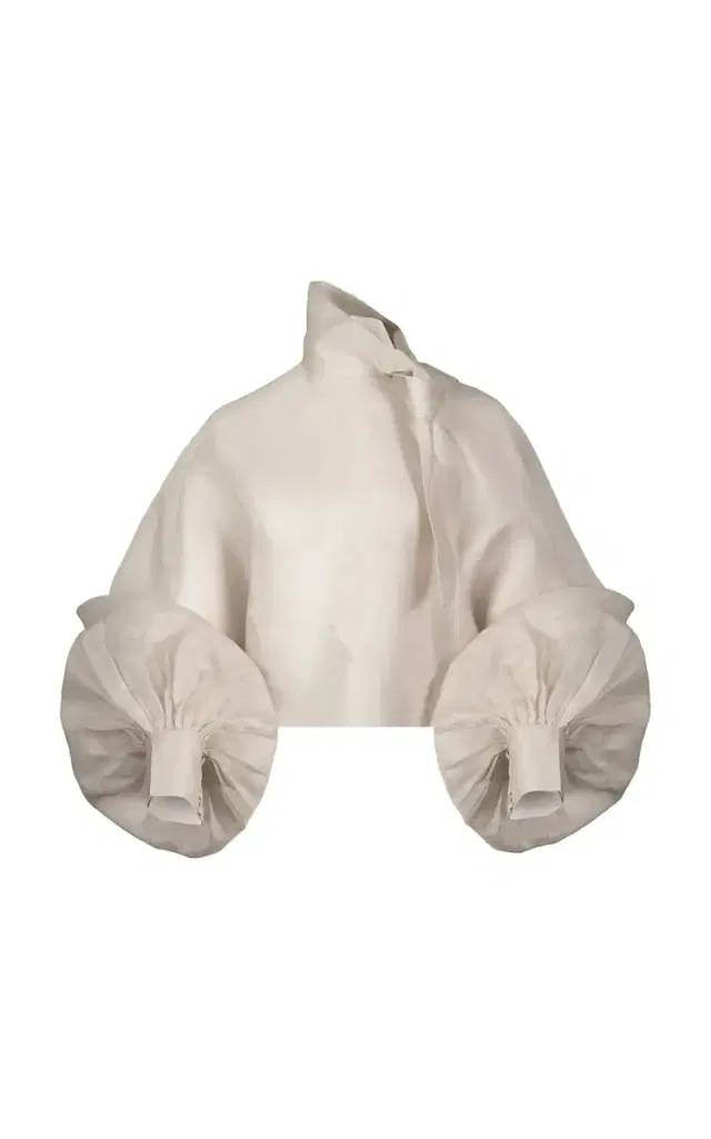 Pearl Tie-Up Silk Top