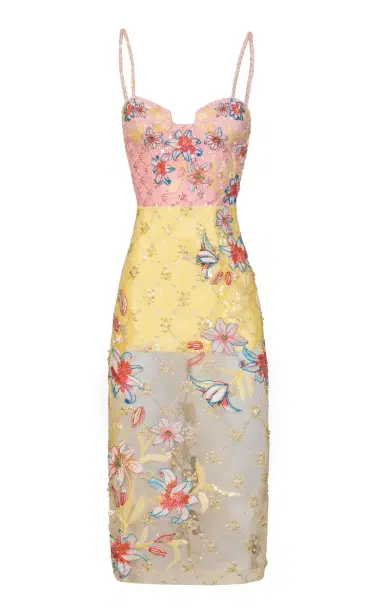 La Fuori Blush Lily Embroidered Dress | Thumbnail 6