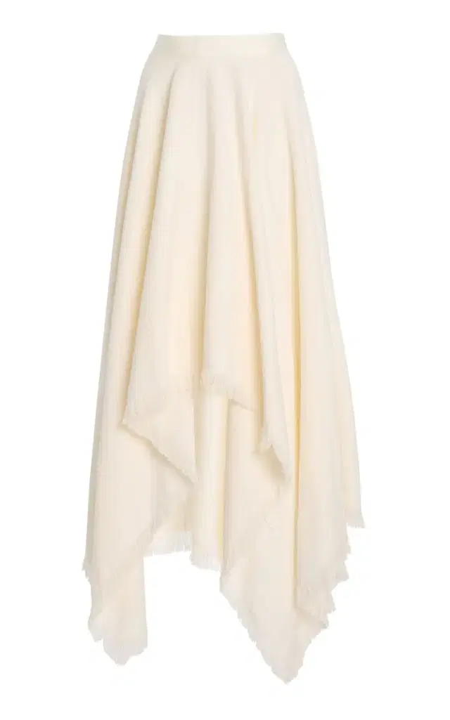 Felicity Cotton-Blend Cascade Maxi Skirt