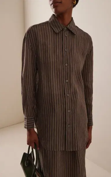Kallmeyer Dani Pinstriped Linen-Blend Shirt | Thumbnail 2 Kallmeyer Dani Pinstriped Linen-Blend Shirt | Thumbnail 2