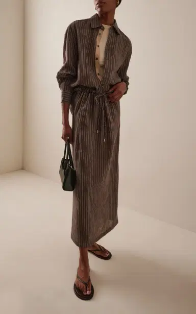 Kallmeyer Dani Pinstriped Linen-Blend Shirt | Thumbnail 3 Kallmeyer Dani Pinstriped Linen-Blend Shirt | Thumbnail 3